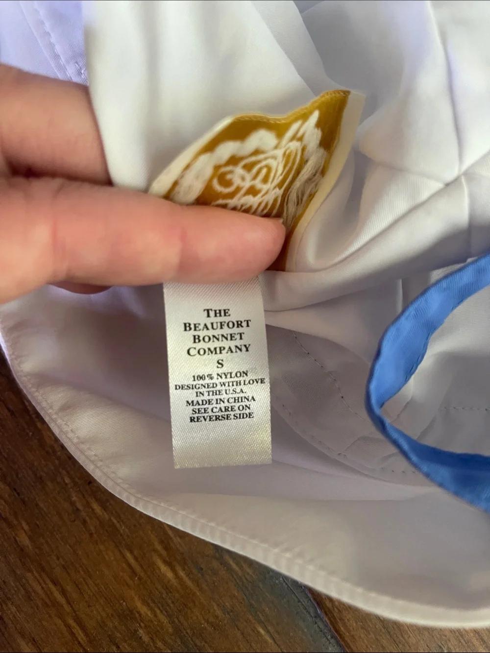 The Beaufort Bonnet Company White Hat with Blue Trim - Kids Bucket Sun Hat